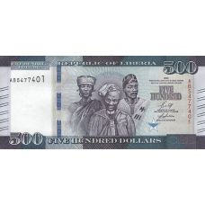 PN36c Liberia - 500 Dollars (2020)